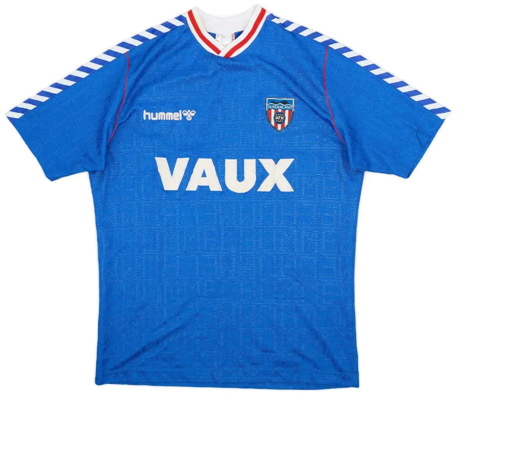 Sunderland 1988/91 Vintage Retro Blue/White/Red Away Jersey