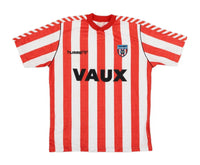Sunderland 1988/91 Vintage Retro White/Red Stripes Home Jersey