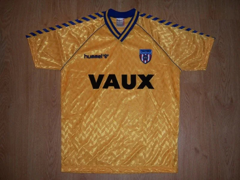 Sunderland 1988/91 Vintage Retro Yellow/Blue Third Jersey