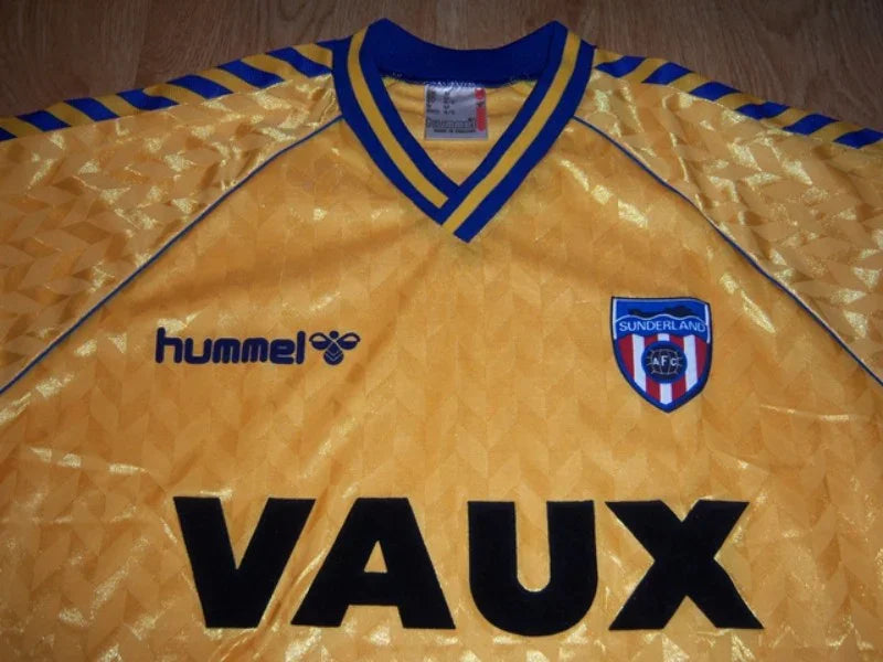 Sunderland 1988/91 Vintage Retro Yellow/Blue Third Jersey