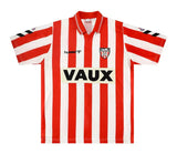 Sunderland 1991/94 Vintage Retro Red/White/Black Stripes Home Jersey