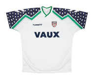Sunderland 1991/94 Vintage Retro White/Green/Navy Graphic Away Jersey