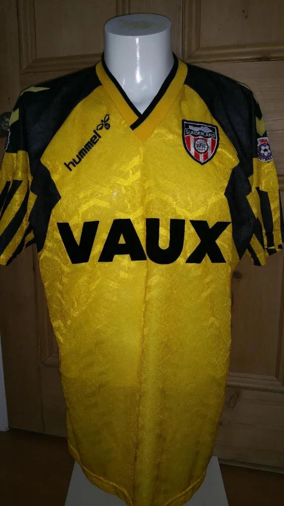 Sunderland 1993/94 Vintage Retro Yellow/Navy Third Jersey