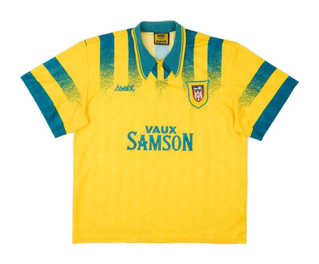 Sunderland 1995/97 Vintage Retro Yellow/Blue Third Away Jersey