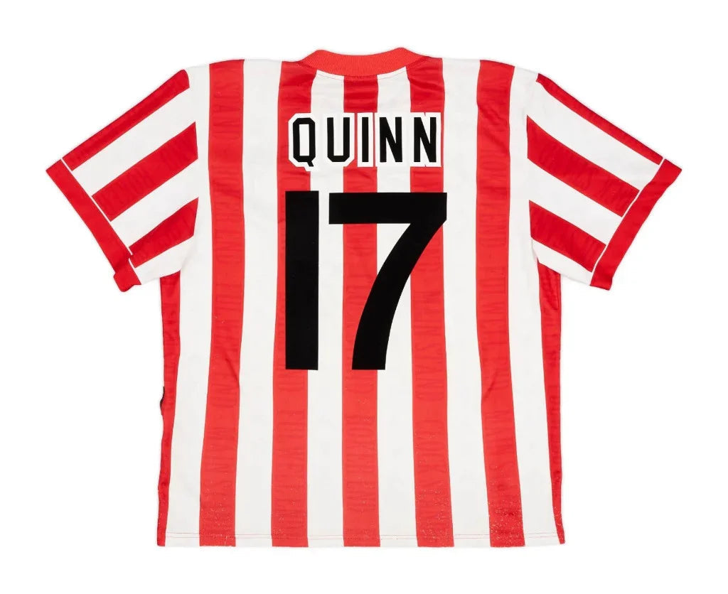 Sunderland 1996/97 Vintage Retro Red/White Stripes Home Jersey