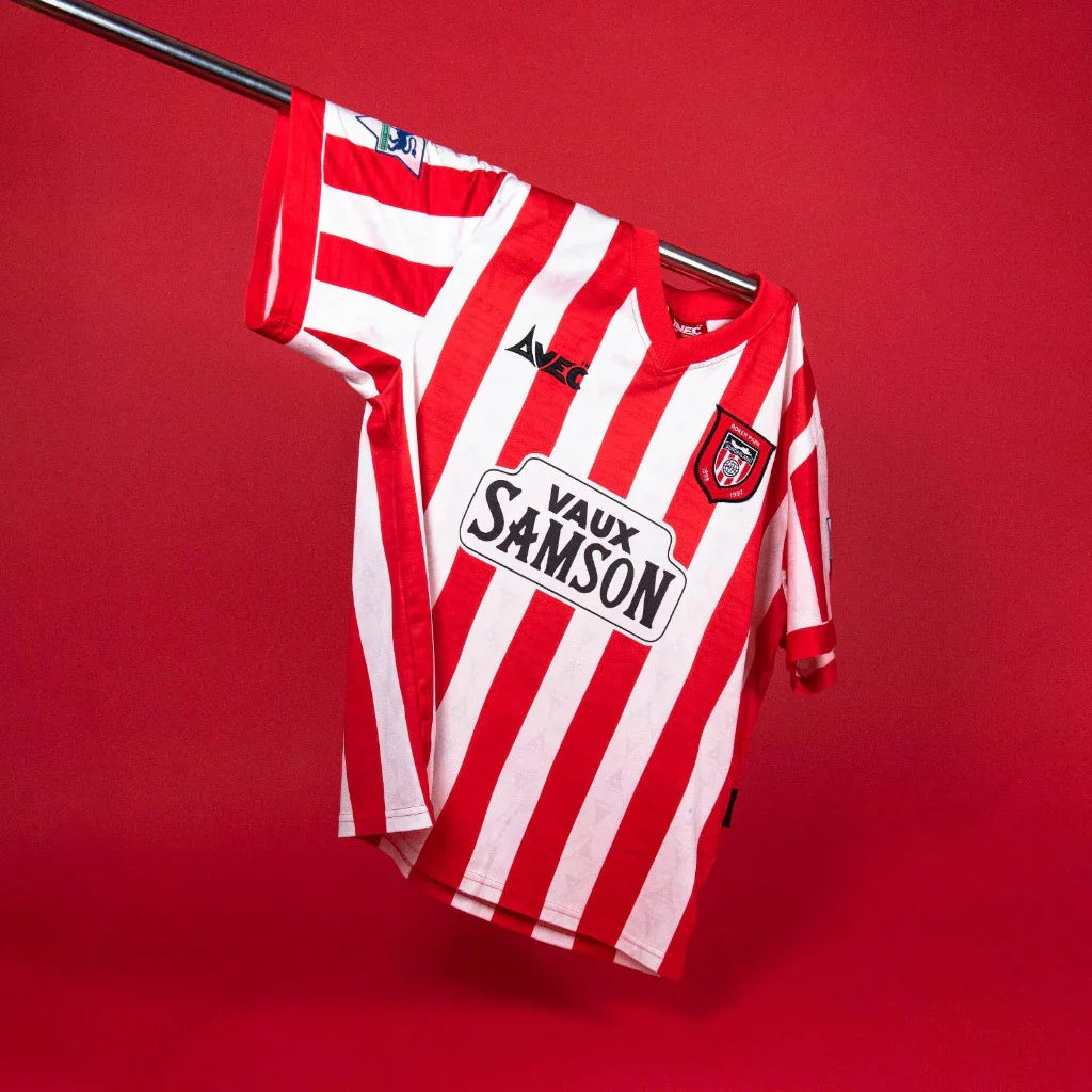 Sunderland 1996/97 Vintage Retro Red/White Stripes Home Jersey