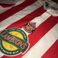 Sunderland 1997/99 Vintage Retro Red/White Stripes Home Long Sleeve Jersey