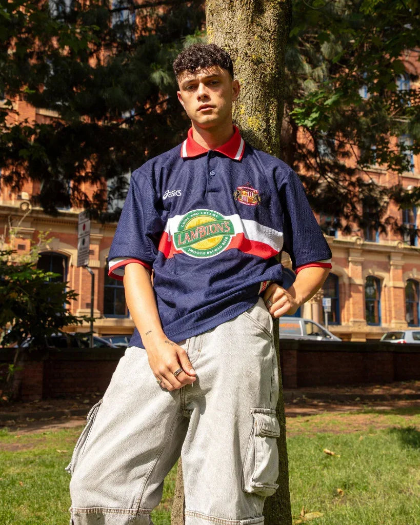 Sunderland 1998/99 Vintage Retro Navy/White/Red Away Jersey