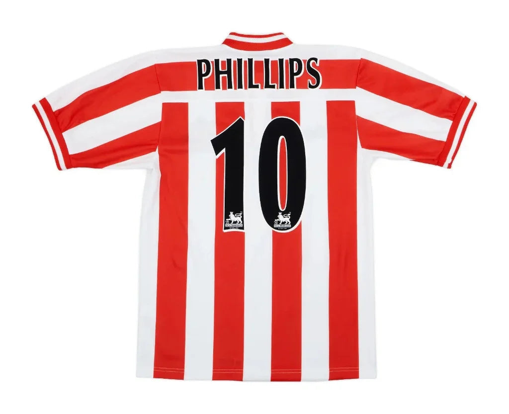 Sunderland 1999/00 Vintage Retro Red/White Stripes Home Jersey
