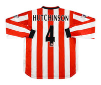 Sunderland 2000/01 Vintage Retro Red/White Stripes Home Long Sleeve Jersey