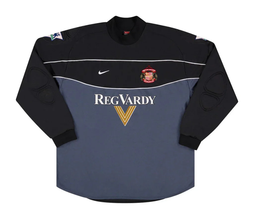Sunderland 2001/02 Vintage Retro Black/Gray/White Goalkeeper Jersey