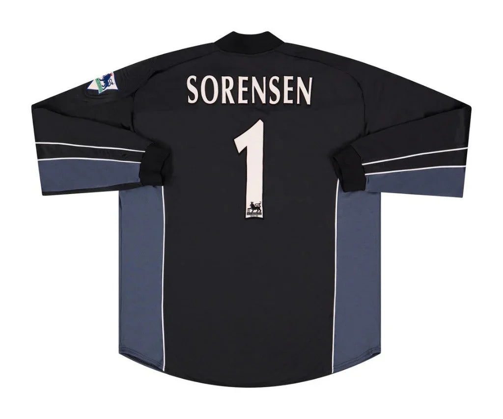 Sunderland 2001/02 Vintage Retro Black/Gray/White Goalkeeper Jersey