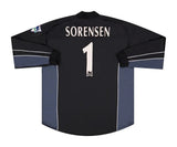 Sunderland 2001/02 Vintage Retro Black/Gray/White Goalkeeper Jersey