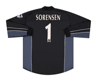 Sunderland 2001/02 Vintage Retro Black/Gray/White Goalkeeper Jersey