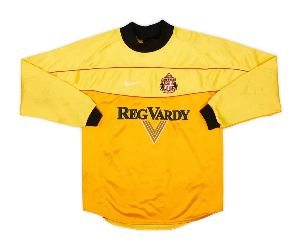Sunderland 2001/02 Vintage Retro Yellow/Red Goalkeeper Jersey
