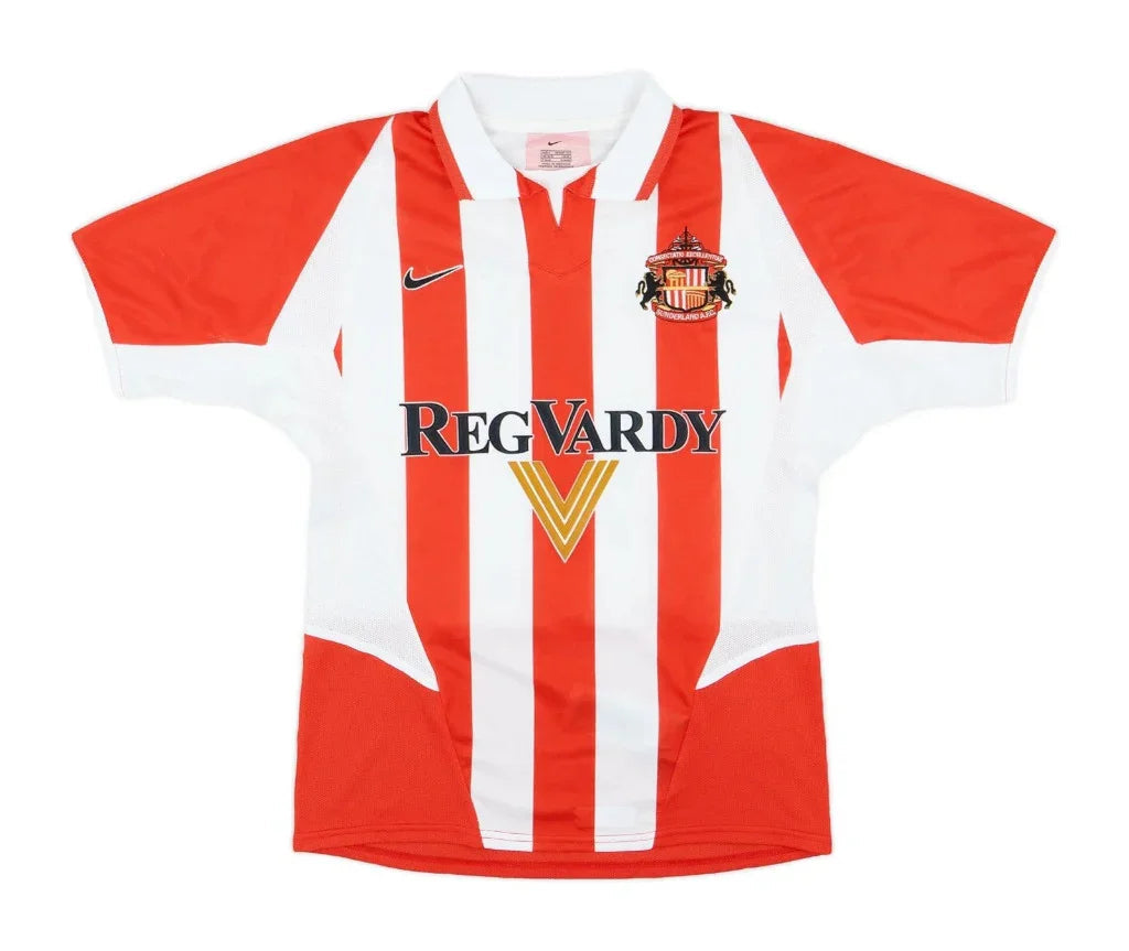 Sunderland 2002/04 Vintage Retro Red/White Stripes Home Jersey