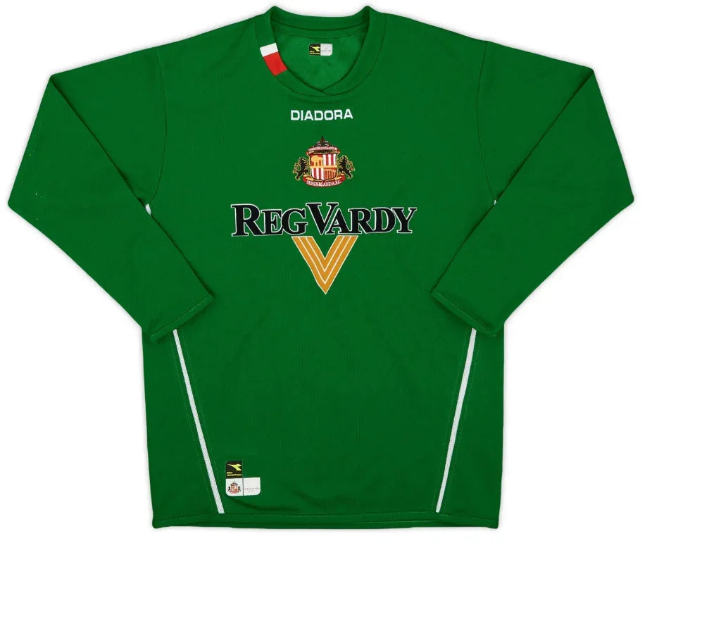 Sunderland 2004/05 Vintage Retro Green/White Goalkeeper Jersey