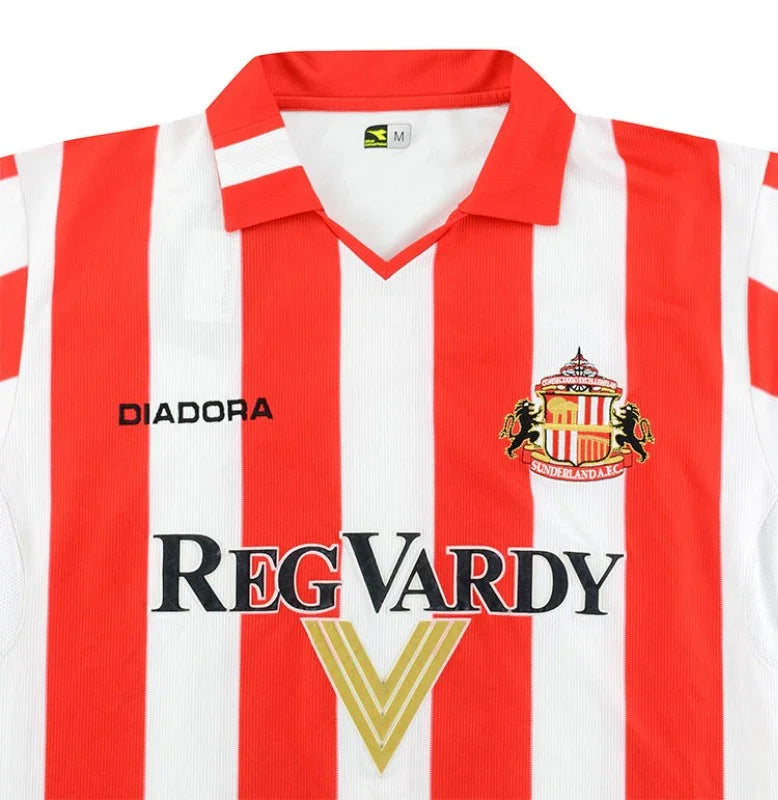 Sunderland 2004/05 Vintage Retro Red/White Stripes Home Jersey