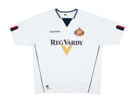 Sunderland 2004/05 Vintage Retro White/Black/Red Away Jersey