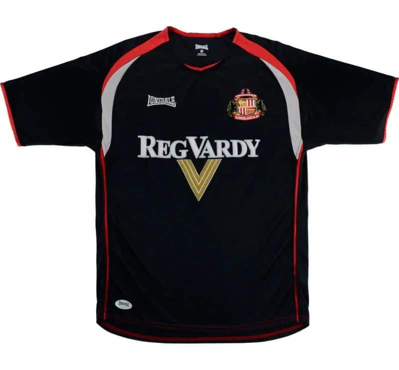 Sunderland 2005/06 Vintage Retro Black/Red/White Away Jersey