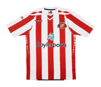 Sunderland 2007/08 Vintage Retro White/Red Stripes Home Jersey
