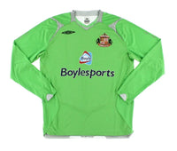 Sunderland 2007/09 Vintage Retro Green/Gray Goalkeeper Long Sleeve Jersey