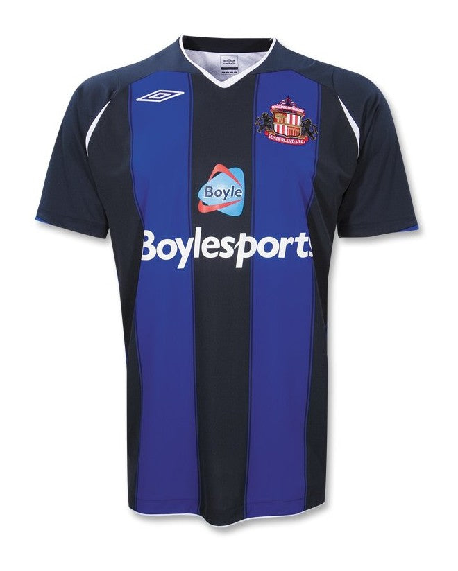 Sunderland 2008/09 Vintage Retro Navy/Blue/White Away Jersey