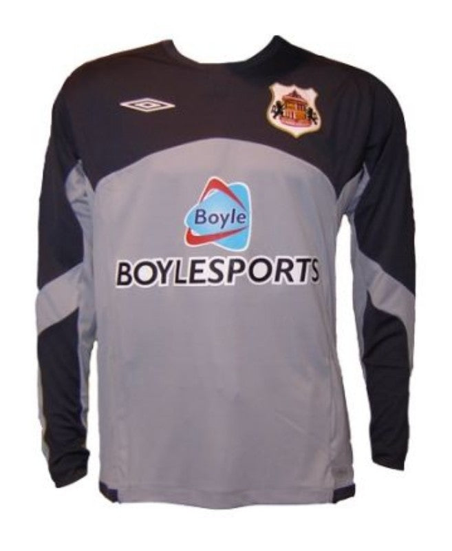 Sunderland 2009/10 Retro Gray/Black Goalkeeper Away Long Sleeve Jersey