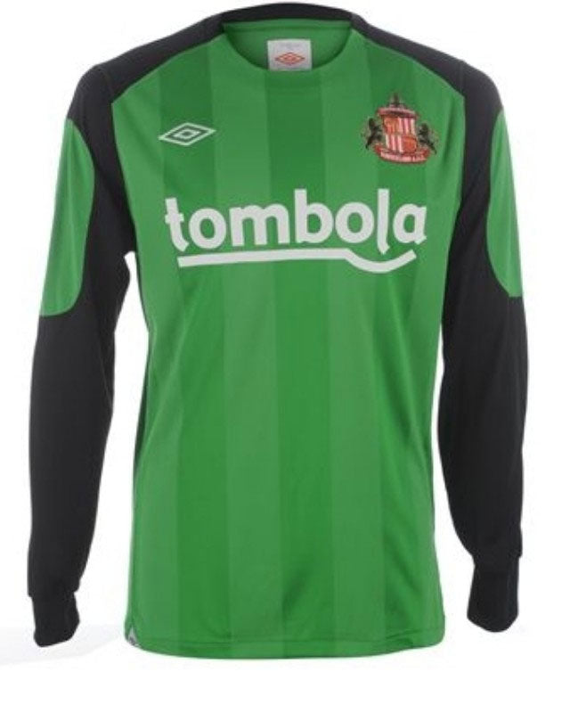 Sunderland 2010/11 Vintage Retro Green/Black Goalkeeper Home Long Sleeve Jersey