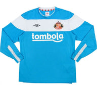 Sunderland 2011/12 Vintage Retro Sky Blue/White Away Long Sleeve Jersey