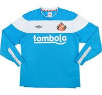 Sunderland 2011/12 Vintage Retro Sky Blue/White Away Long Sleeve Jersey