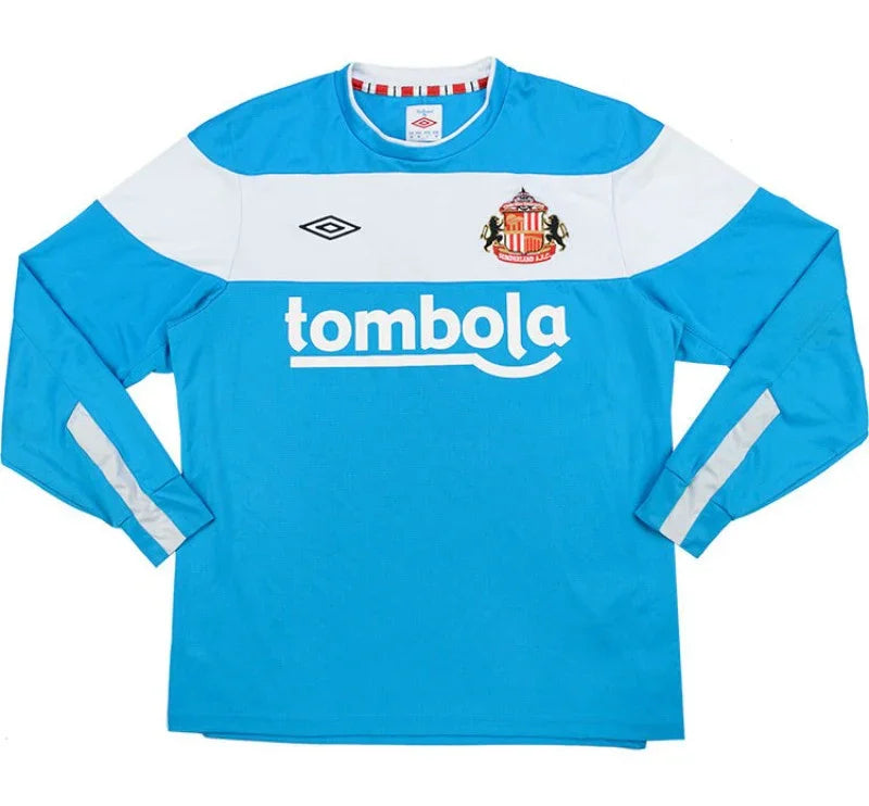 Sunderland 2011/12 Vintage Retro Sky Blue/White Away Long Sleeve Jersey