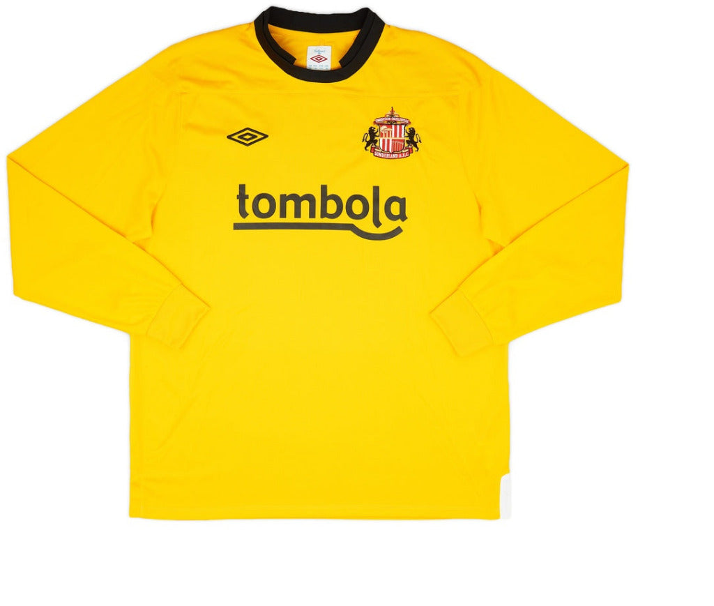 Sunderland 2011/12 Vintage Retro Yellow/Black Goalkeeper Long Sleeve Jersey