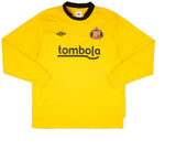 Sunderland 2011/12 Vintage Retro Yellow/Black Goalkeeper Long Sleeve Jersey