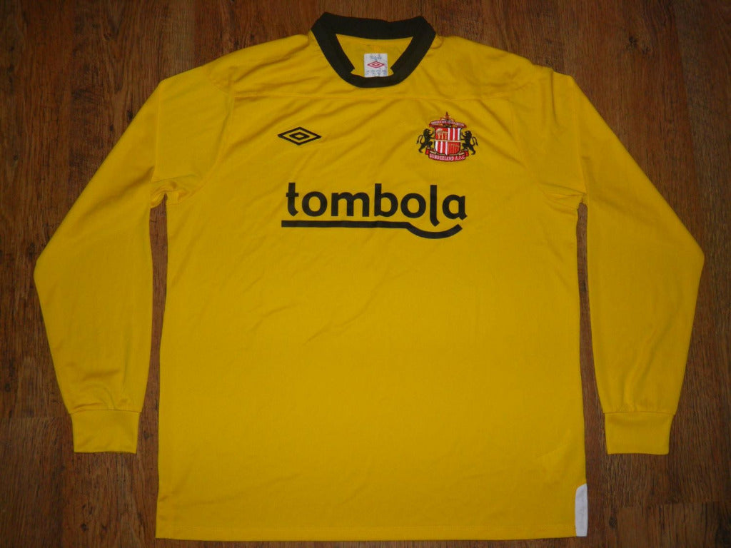 Sunderland 2011/12 Vintage Retro Yellow/Black Goalkeeper Long Sleeve Jersey
