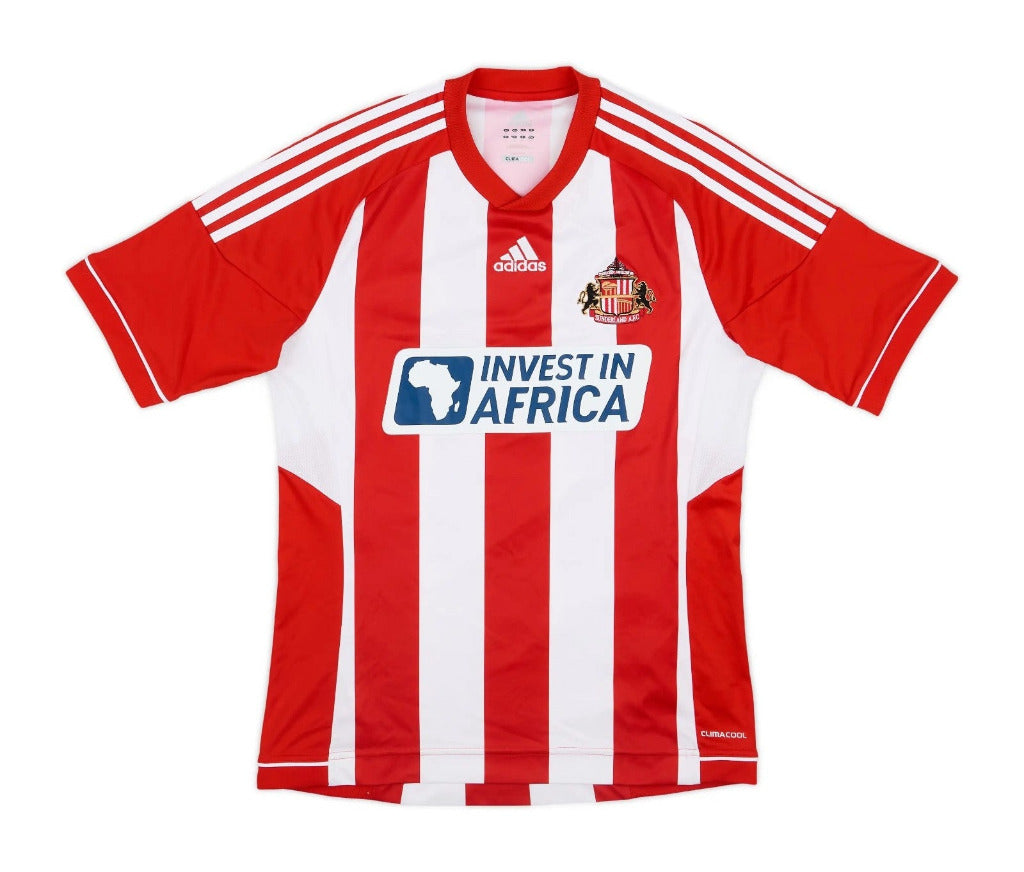 Sunderland 2012/13 Vintage Retro Red/White Stripes Home Jersey