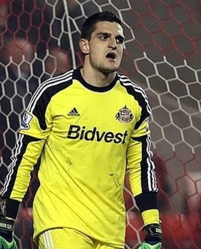 Sunderland 2013/14 Retro Yellow/Black/White Goalkeeper Long Sleeve Jersey