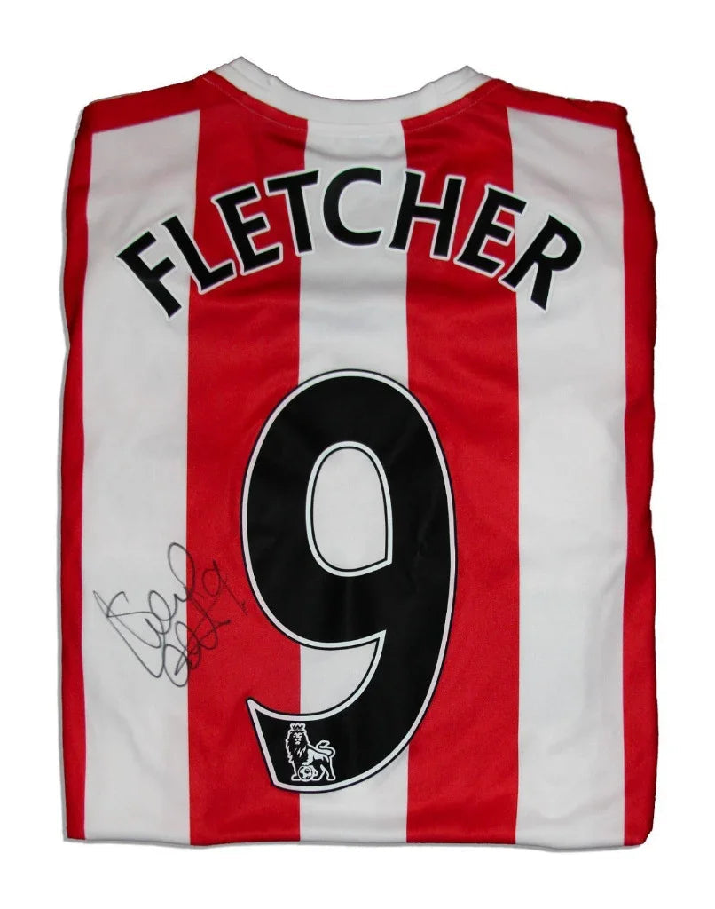 Sunderland 2013/14 Vintage Retro White/Red Stripes Home V2 Jersey