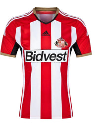 Sunderland 2014/15 Vintage Retro Red/White/Black Stripes Home Jersey