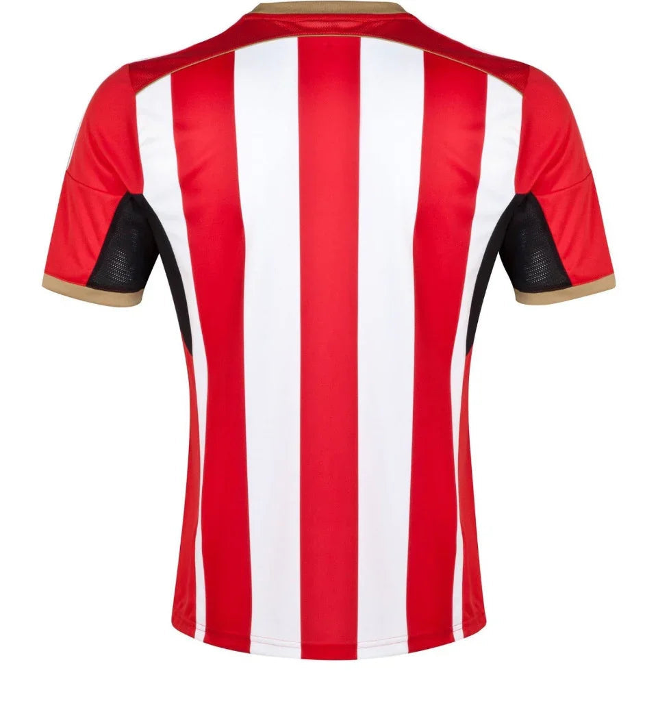 Sunderland 2014/15 Vintage Retro Red/White/Black Stripes Home Jersey