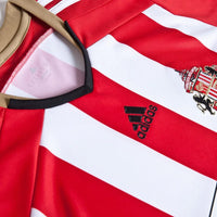 Sunderland 2014/15 Vintage Retro Red/White/Black Stripes Home Jersey