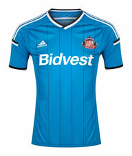 Sunderland 2014/15 Vintage Retro Sky Blue/Black/White Away Jersey