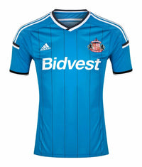 Sunderland 2014/15 Vintage Retro Sky Blue/Black/White Away Jersey