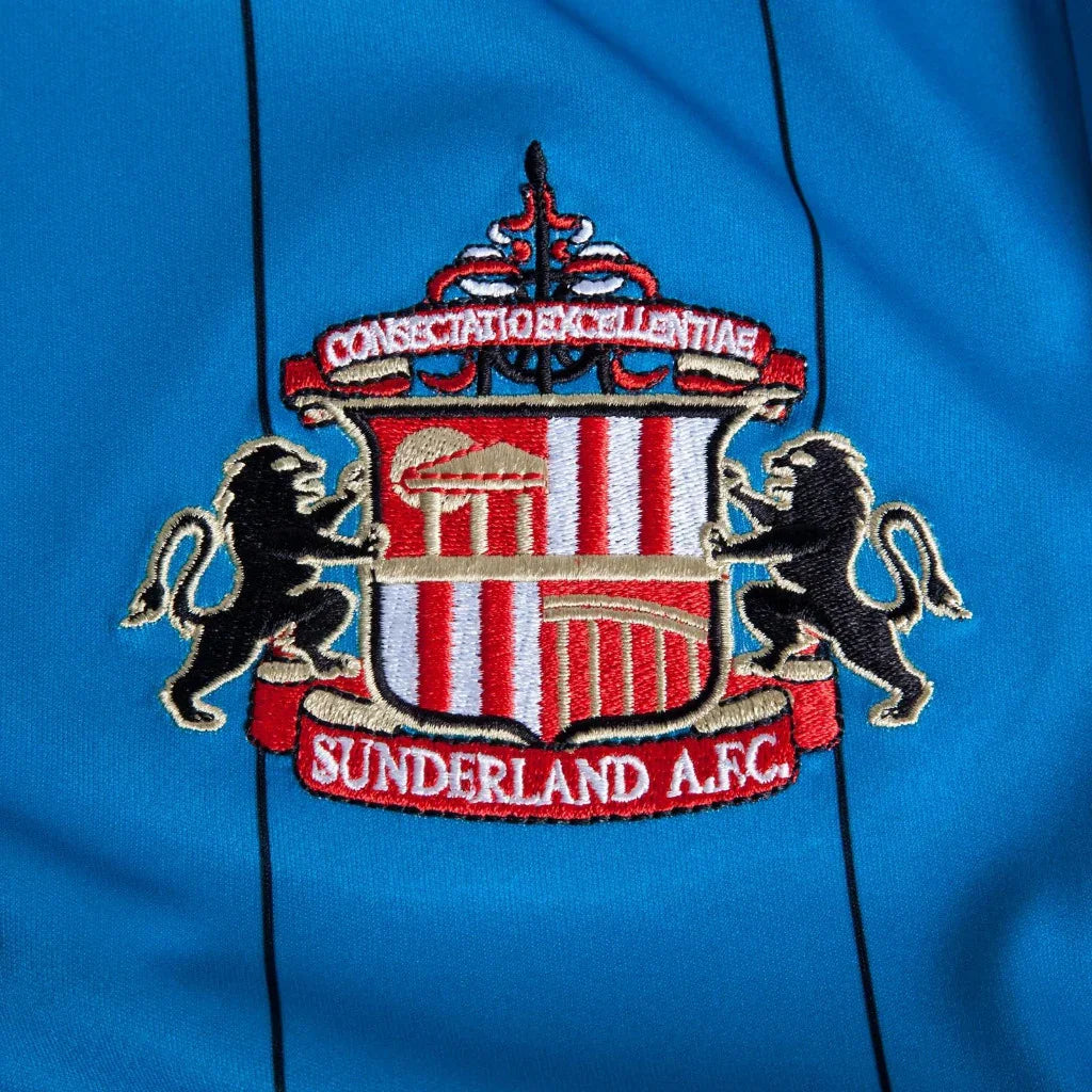 Sunderland 2014/15 Vintage Retro Sky Blue/Black/White Away Jersey