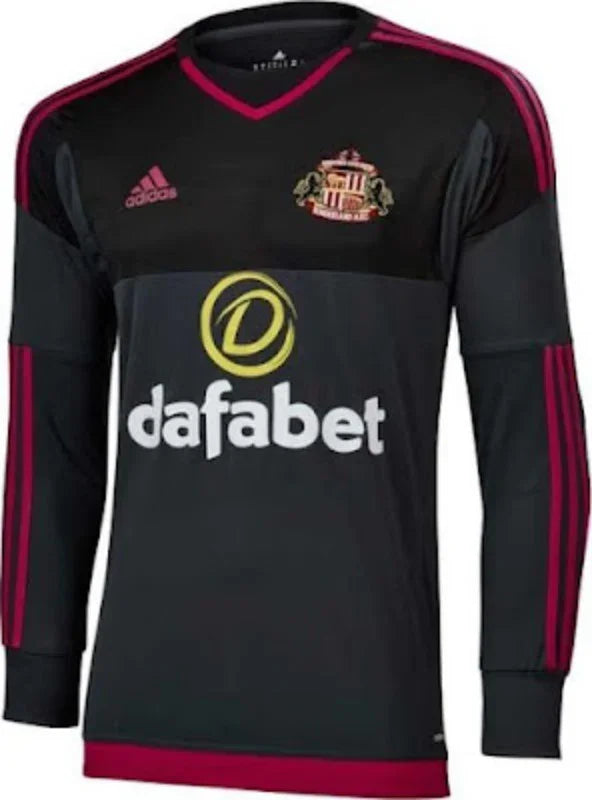 Sunderland 2015/16 Retro Gray/Pink/Black Goalkeeper Long Sleeve Jersey