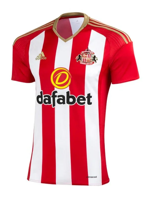 Sunderland 2016/17 Retro Red/White/Gold Home Jersey