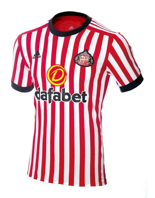 Sunderland 2017/18 Retro Red/White/Black Home Jersey