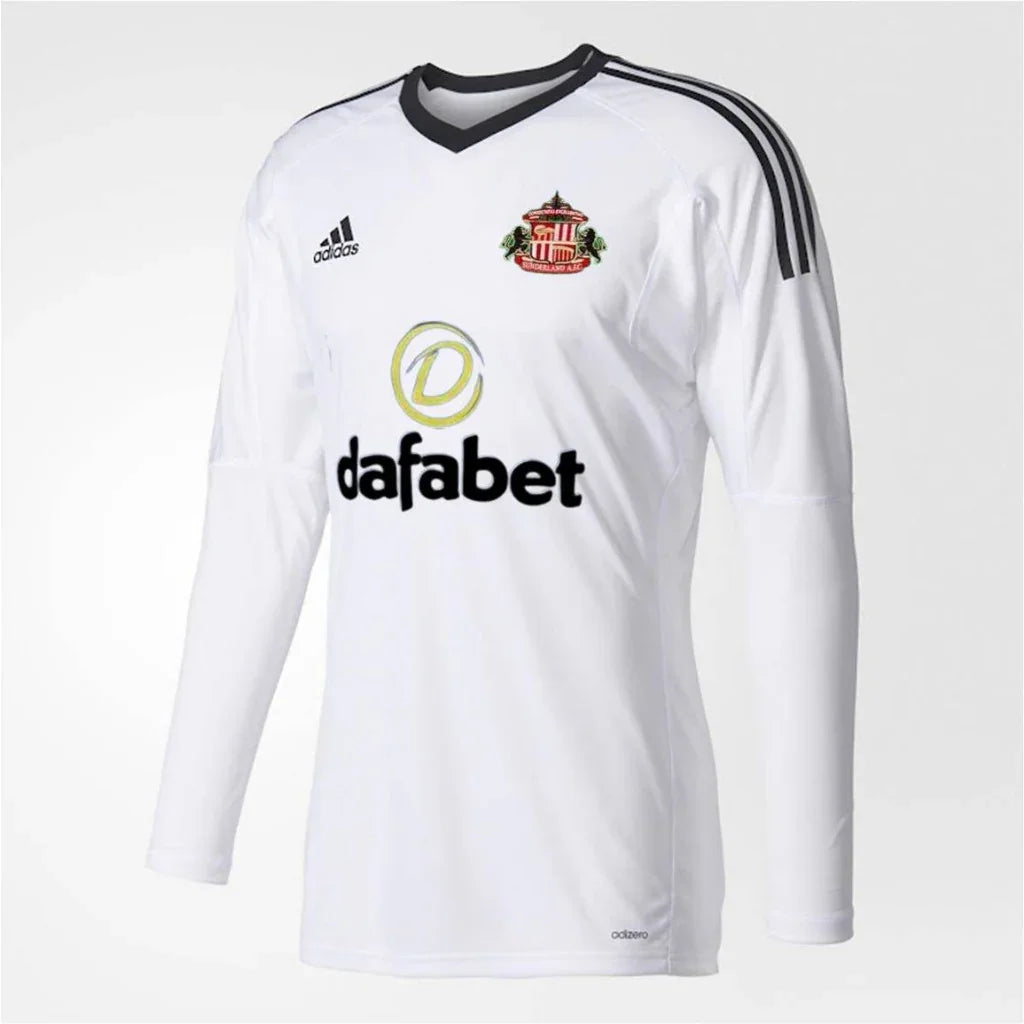 Sunderland 2017/18 Retro White/Black Goalkeeper Long Sleeve Jersey