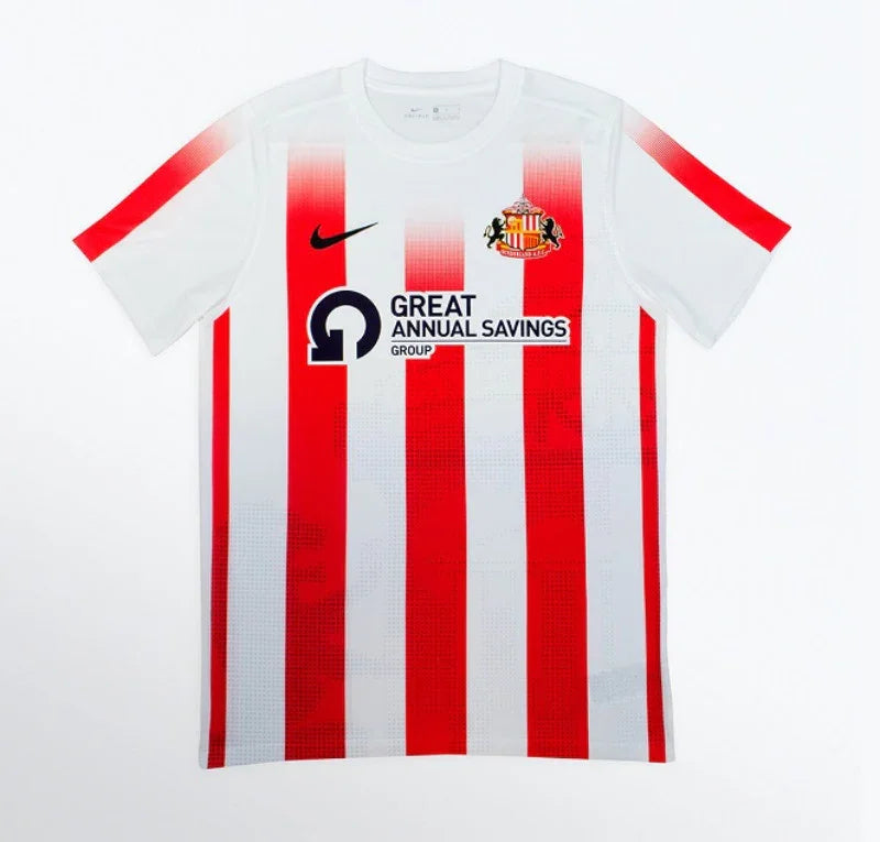 Sunderland 2021/22 Retro White/Red Stripes Home Jersey