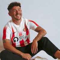 Sunderland 2021/22 Retro White/Red Stripes Home Jersey
